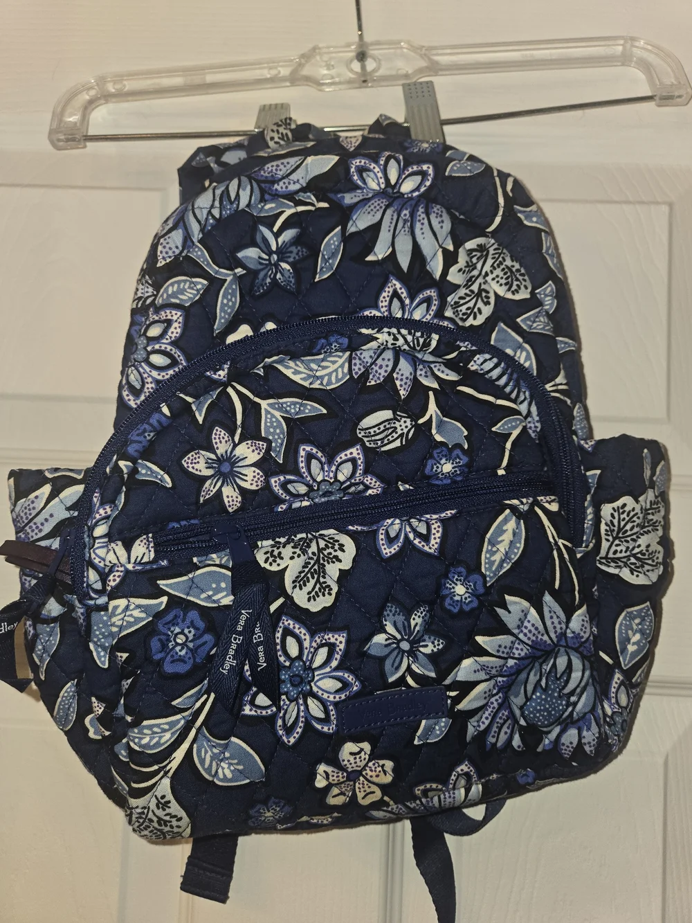 Vera Bradley Navy Floral Quilted Mini Backpack